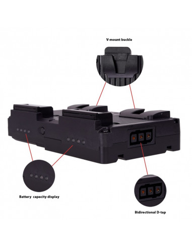 ADAPTATEUR STARBLITZ V mount pour batteries micro V mount