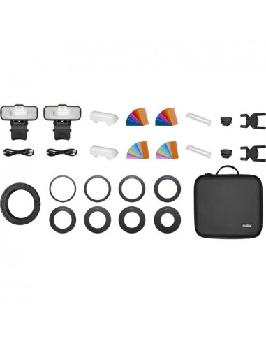 Kit 2 Flashs Macro Ring GODOX MF12-K2