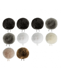 BONNETTE POILS WINDBUBBLES KIT DE 10 N/B/G/M 35mm pr COS-11+WS