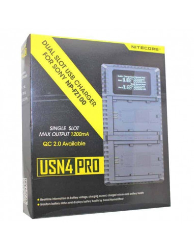 Chargeur Nitecore de batterie USN4 Pro Double pour Sony NP-FZ100
