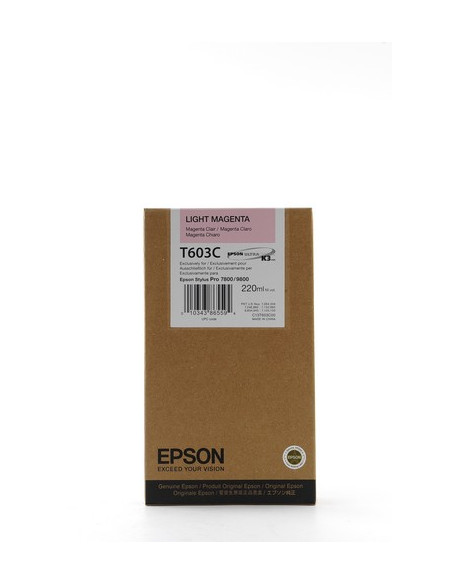 CARTOUCHE EPSON SP 7800/9800 MAG.CLAIR 220ML T603C