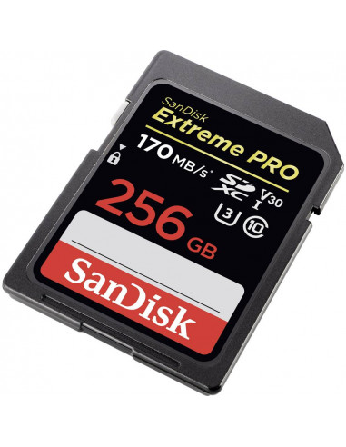 CARTE SDXC SANDISK EXTREME PRO 256GO 200mb/s U3