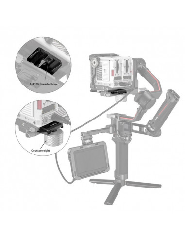PLATEAU SMALLRIG 3158B POUR RONIN RS3，RS4，RS2，RONIN-S，RSC2，RS3 Pro，RS4 Pro