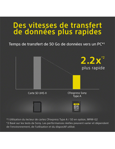 CARTE CF EXPRESS TYPE A SONY G series TOUGH 320 Go W700 M/O