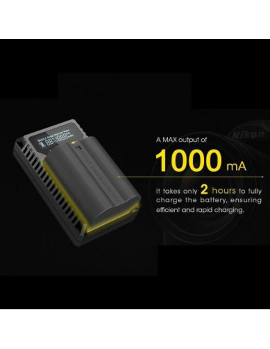 Chargeur Nitecore de batterie UNK2 DOUBLE POUR Nikon EN-EL15 + USB