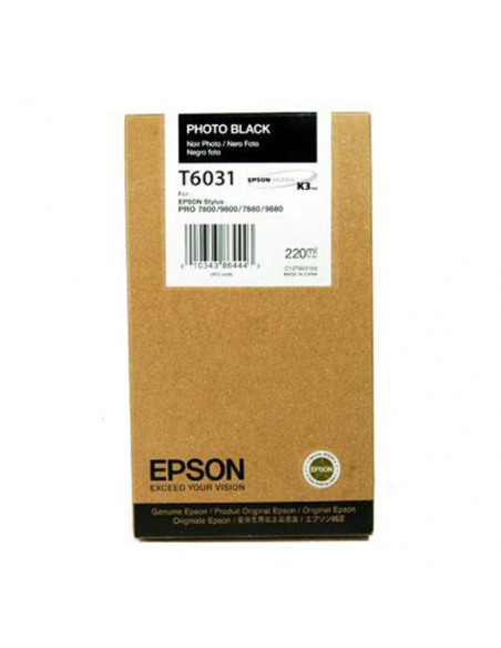 CARTOUCHE EPSON SP 7800/9800 NOIR PHOTO 220ML T6031