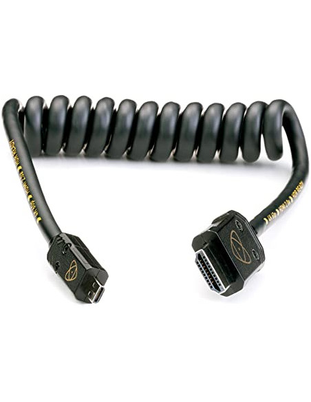 CABLE ATOMOS Mini HDMI TO Full HDMI COILED 4K 60P 30cm ATOM4K60C3