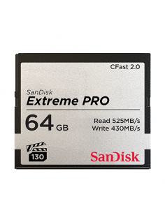 CARTE CFAST 2.0 SANDISK EXT PRO 64GB 525MB/S