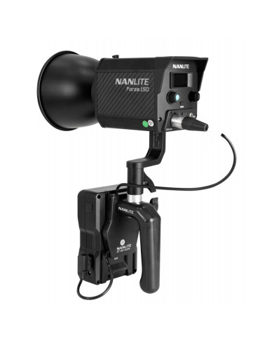 Poignee batterie NANLITE V-MOUNT connecteur XLR4 pour FORZA150 BT-BG-XLR4