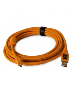 CABLE Tethertools  Cable USB 2 / Mini USB 2 ORANGE 4.5 M CANON 5DMK2/MK3