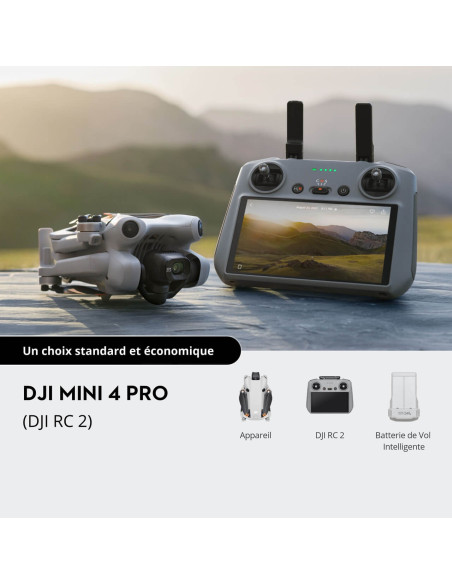 DRONE DJI MINI 4 PRO AVEC RC2