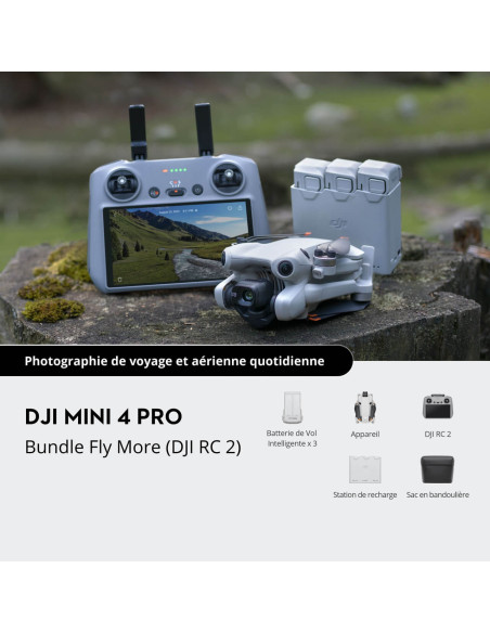 DRONE DJI MINI 4 PRO FLY MORE COMBO AVEC RC2