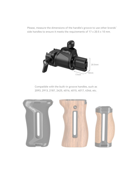 ADAPTATEUR SMALLRIG POUR POIGNEE TOURNANTE 4112