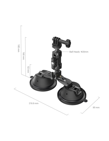 SUPPORT CAMERA SMALLRIG 3566 DOUBLE VENTOUSE