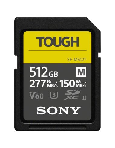 CARTE SDXC M series TOUGH SONY 512GO W150ms UHS-II V60 U3