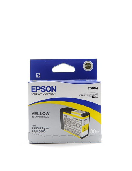 CARTOUCHE EPSON SP 3800/3880 JAUNE 80ML T5804