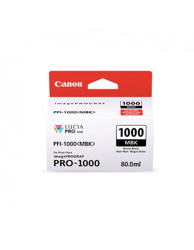 CARTOUCHE CANON PFI-1000MBK NOIR MAT PRO-1000