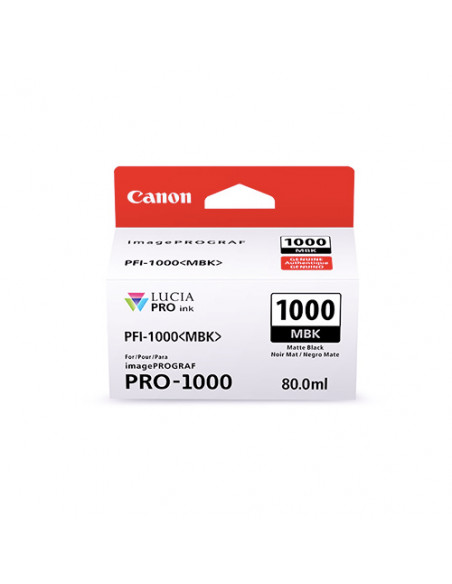CARTOUCHE CANON PFI-1000MBK NOIR MAT PRO-1000