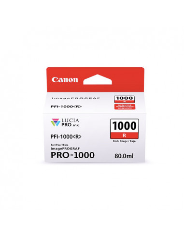 CARTOUCHE CANON PFI-1000R ROUGE PRO-1000