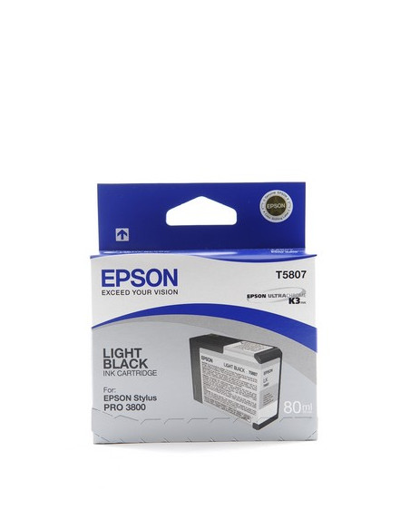 CARTOUCHE EPSON SP 3800/3880 LIGHT BLACK 80ML T5807