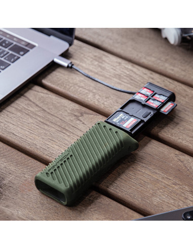 LECTEUR DE CARTE PGYTECH  SD/ MICRO SD CREATE MATE GREEN