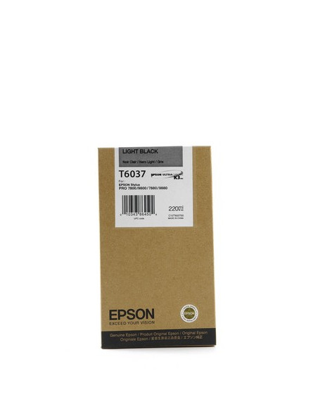 CARTOUCHE EPSON SP 7800/9800 LIGHT BLACK 220ML T6037