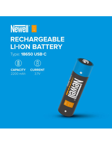 BATTERIE NEWELL 18650 USB-C