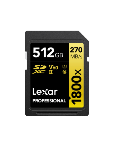 CARTE SD LEXAR PRO GOLD UHS-II 512GO 280M/b V90