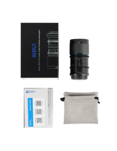 KIT OBJECTIF SIRUI SATURN 1.6X CARBON FULL FRAME ANAMORPHIC E MOUNT 35MM/50MM/75MM NEUTRAL FLARE