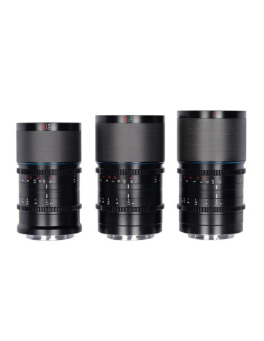 KIT OBJECTIF SIRUI SATURN 1.6X CARBON FULL FRAME ANAMORPHIC E MOUNT 35MM/50MM/75MM NEUTRAL FLARE