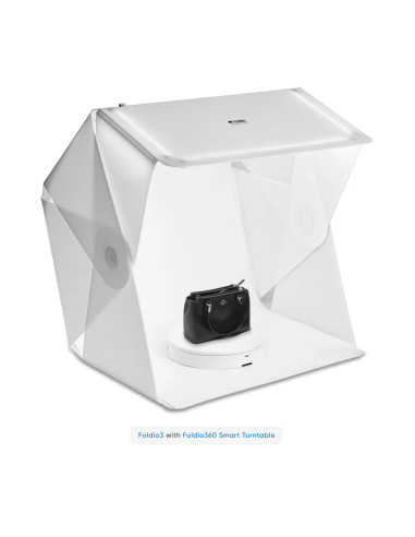 Kit Cabine Foldio3 ORANGE MONKIE avec Plateau 360°