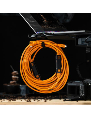 CABLE TETHERTOOLS USB-C USB-C OPTIMA 10G ORANGE 9.40M