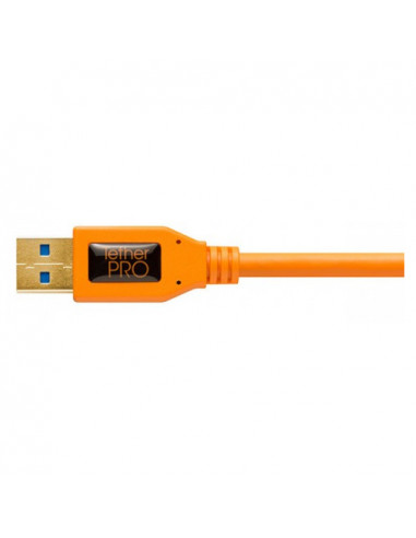 CABLE Tethertools  USB 3 / Micro-B coudé (4,6m) Orange (D800/810, 5DSR, 5DS ,5dmk4,pentax 645z)