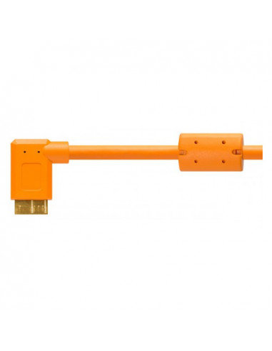 CABLE Tethertools  USB 3 / Micro-B coudé (4,6m) Orange (D800/810, 5DSR, 5DS ,5dmk4,pentax 645z)