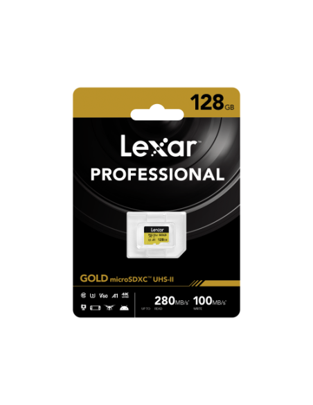 CARTE LEXAR MICRO SDXC GOLD 128GO V60 UHS-II