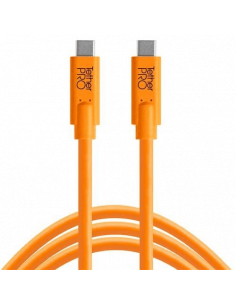 CABLE Tethertools Cable USB-C vers USB-C ORANGE 4.6 M