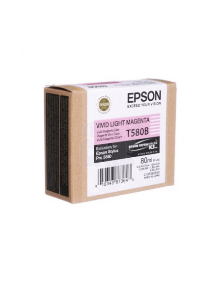 CARTOUCHE EPSON SP 3880 vivid LIGHT MAGENTA 80ML T580B
