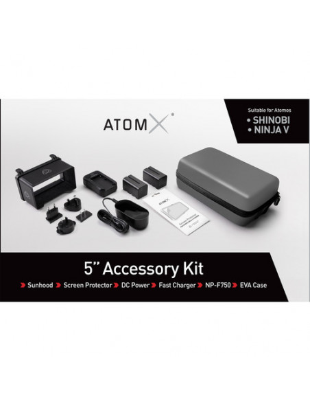 PACK ACCESSOIRES ATOMOS POUR ENREGISTREUR NINJA V ET SHINOBI ref ATOMACCKT2