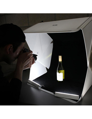 Kit Cabine Foldio3 ORANGE MONKIE avec Plateau 360°