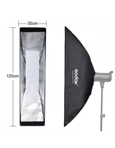 Softbox 30x120cm GODOX avec nids d'abeilles monture Bowens